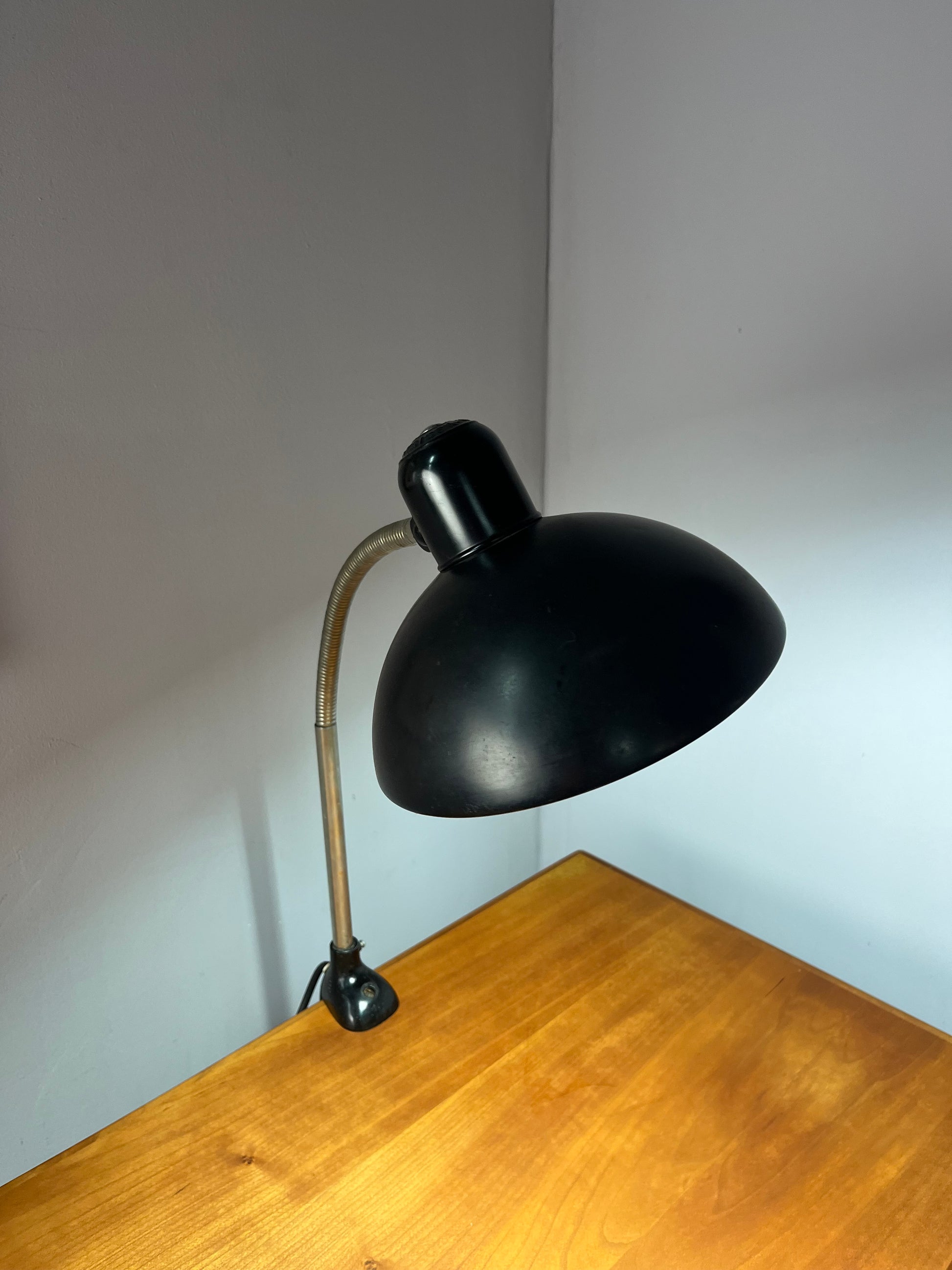 Klemmlampe schwarz von Christian Dell für Kaiser Idell