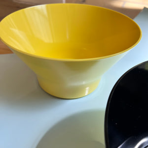 Set: 2 Schüsseln gelb & schwarz von Henning Koppel für Orskov Design