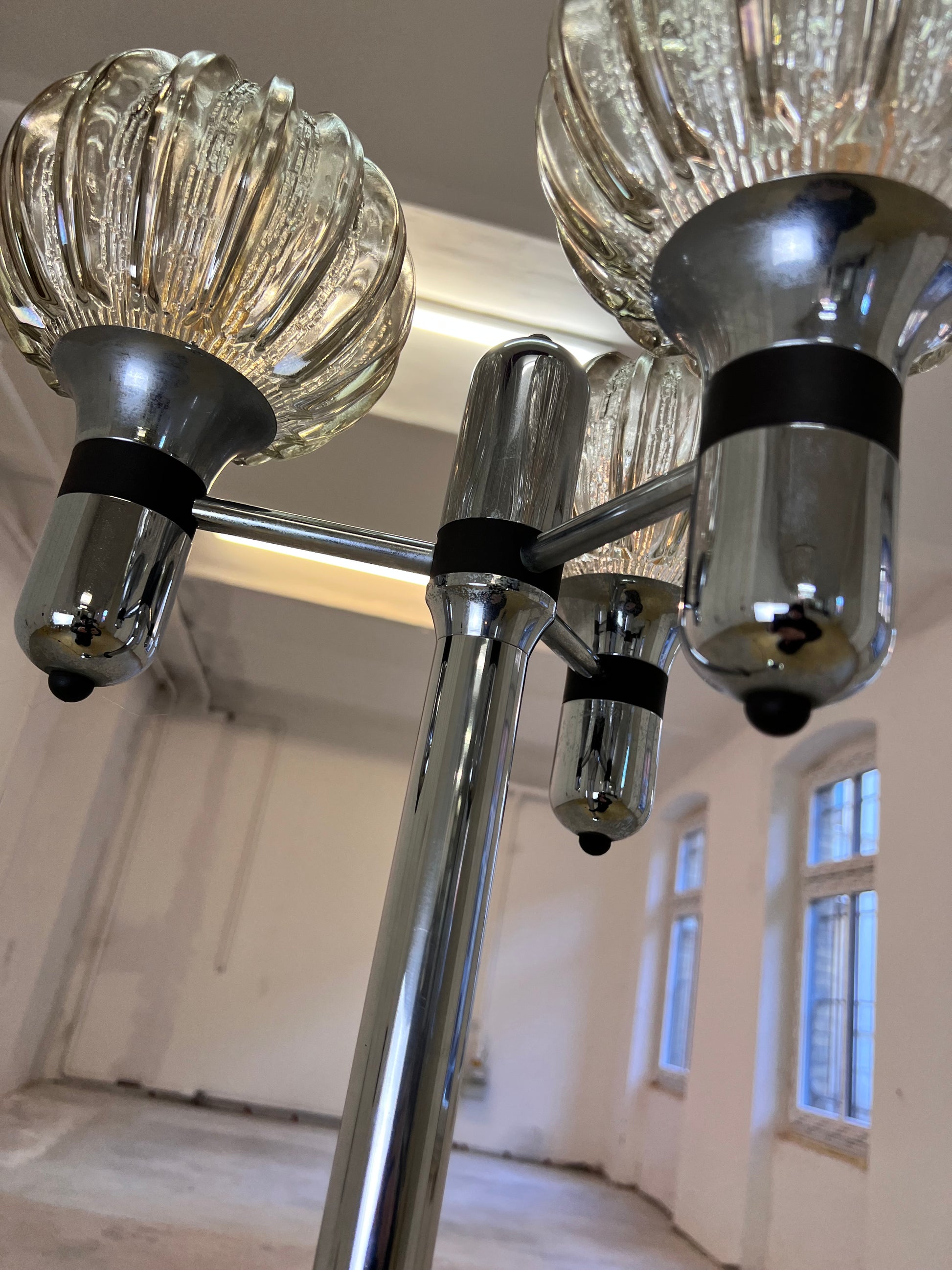 Stehlampe Chrom 70er