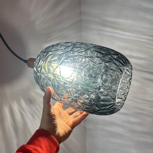 Hängelampe Glas Teak