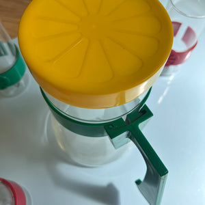 Set: Karaffe und 6 Gläser von Schott Jena 70er
