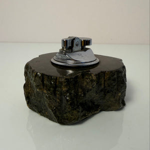 Tischfeuerzeug grün schwarz Alabaster