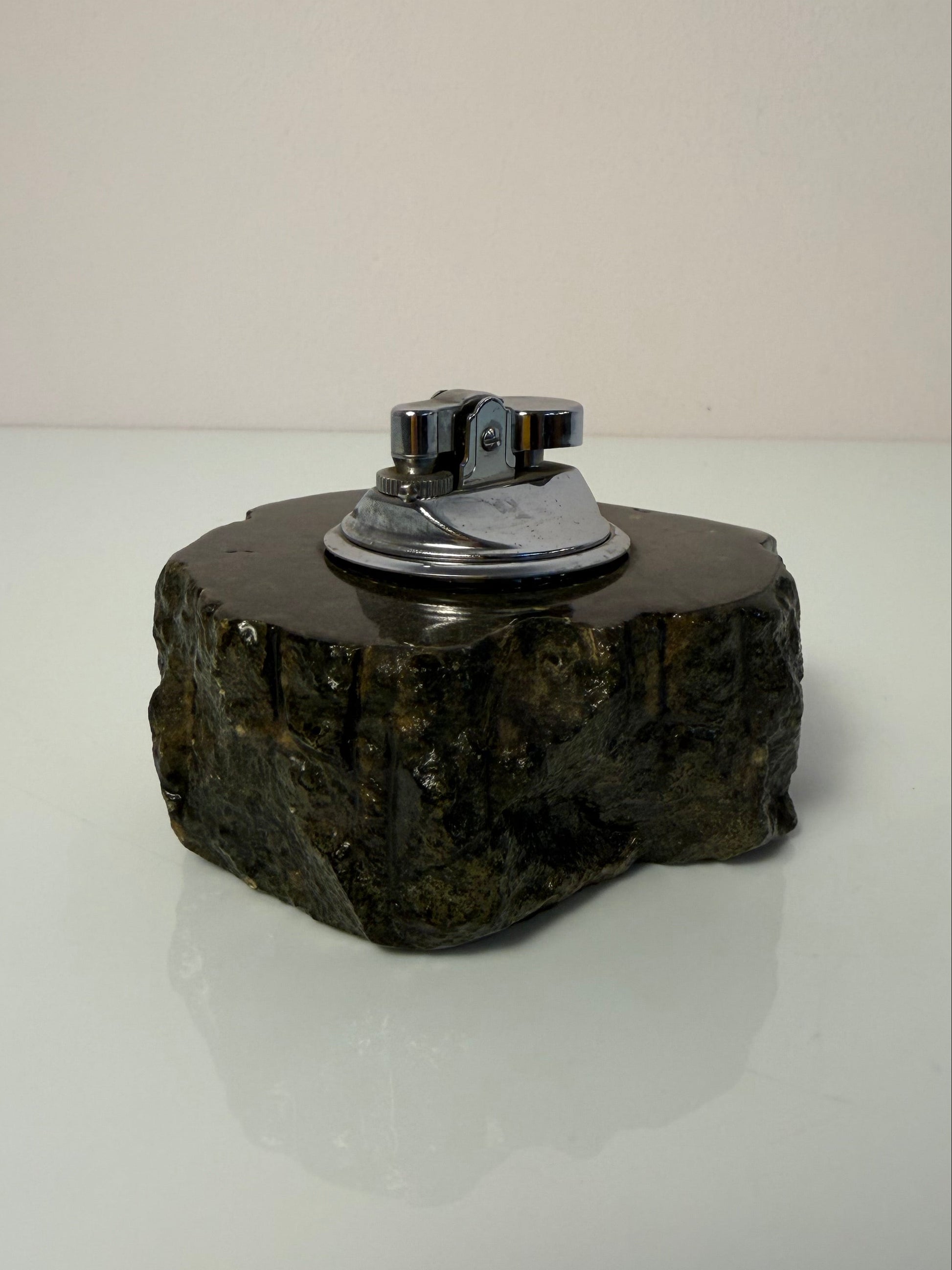 Tischfeuerzeug grün schwarz Alabaster