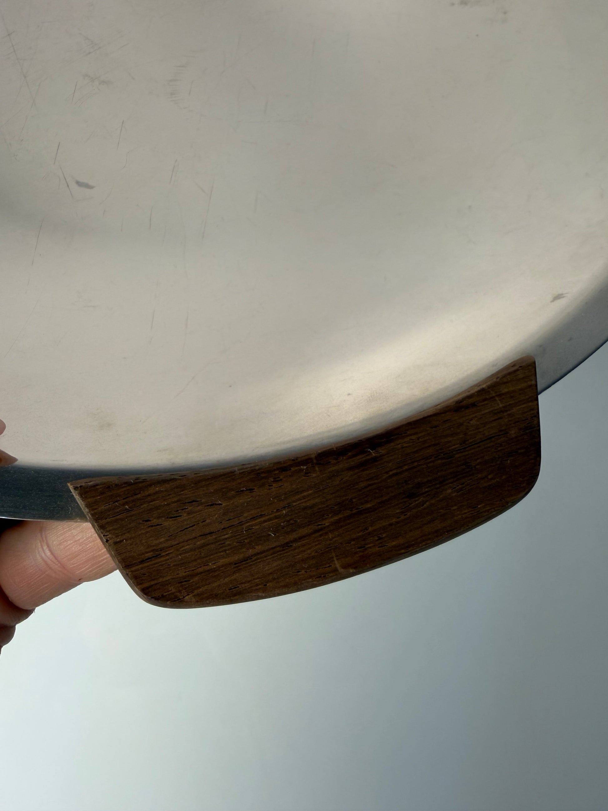 Tablett Edelstahl mit Teak Griffen aus Dänemark