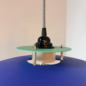 Lamellenlampe neu lackiert blau grün