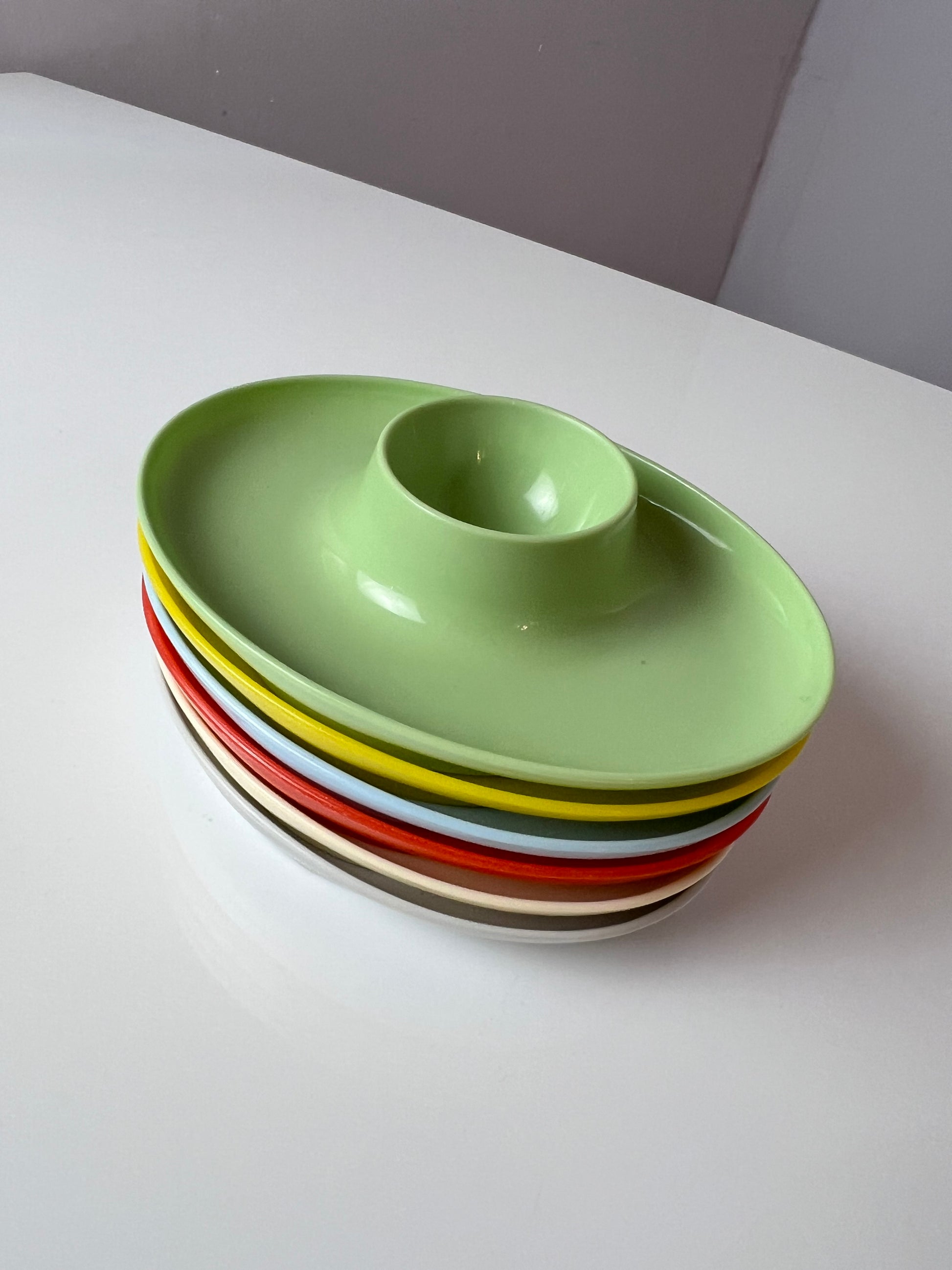 Set: 6x Eierbecher bunt Kunststoff