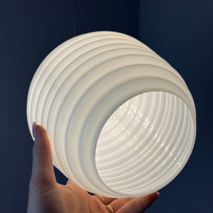 Hängelampe mint weiß Glas aus Dänemark