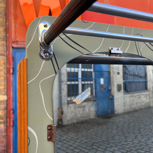 Wandgarderobe mintgrün mit Spiegel, Schrank & Schirmständer