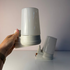 Set: 2x Wandlampe Modell 6070 weiß Sigvard Bernadotte für Ifö