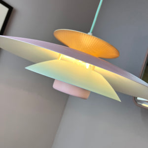 Lamellenlampe neu lackiert rosa mint