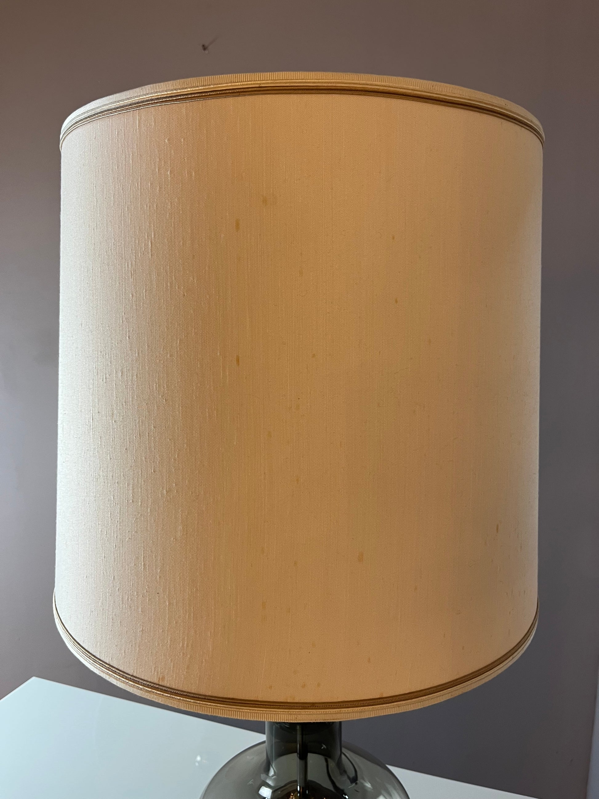 Tischlampe Rauchglas
