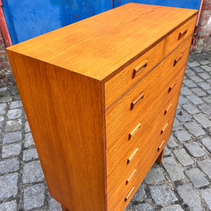 Tallboy Kommode Eiche mit Doppelgriffen von Holger Jensen für FDB Møbler