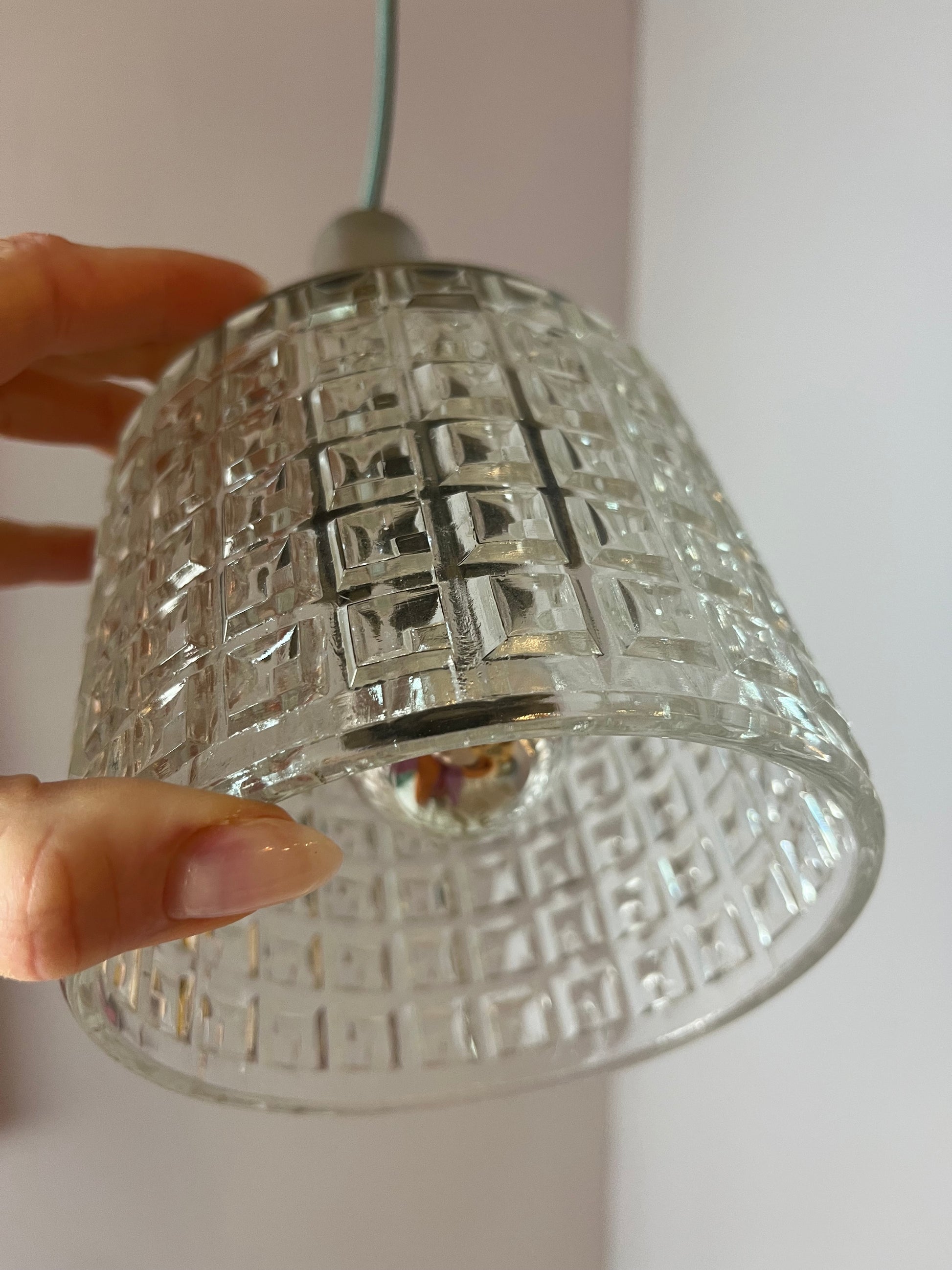 Hängelampe Glas Metall aus Dänemark