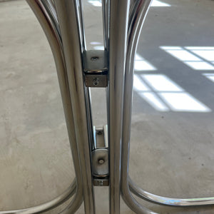 Runder Esstisch Rauchglas Chrom - Standard Gestell