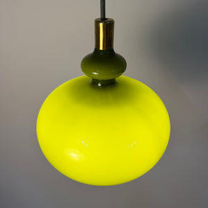 Hängelampe grün Glas von Hans-Agne Jakobsson für Staff