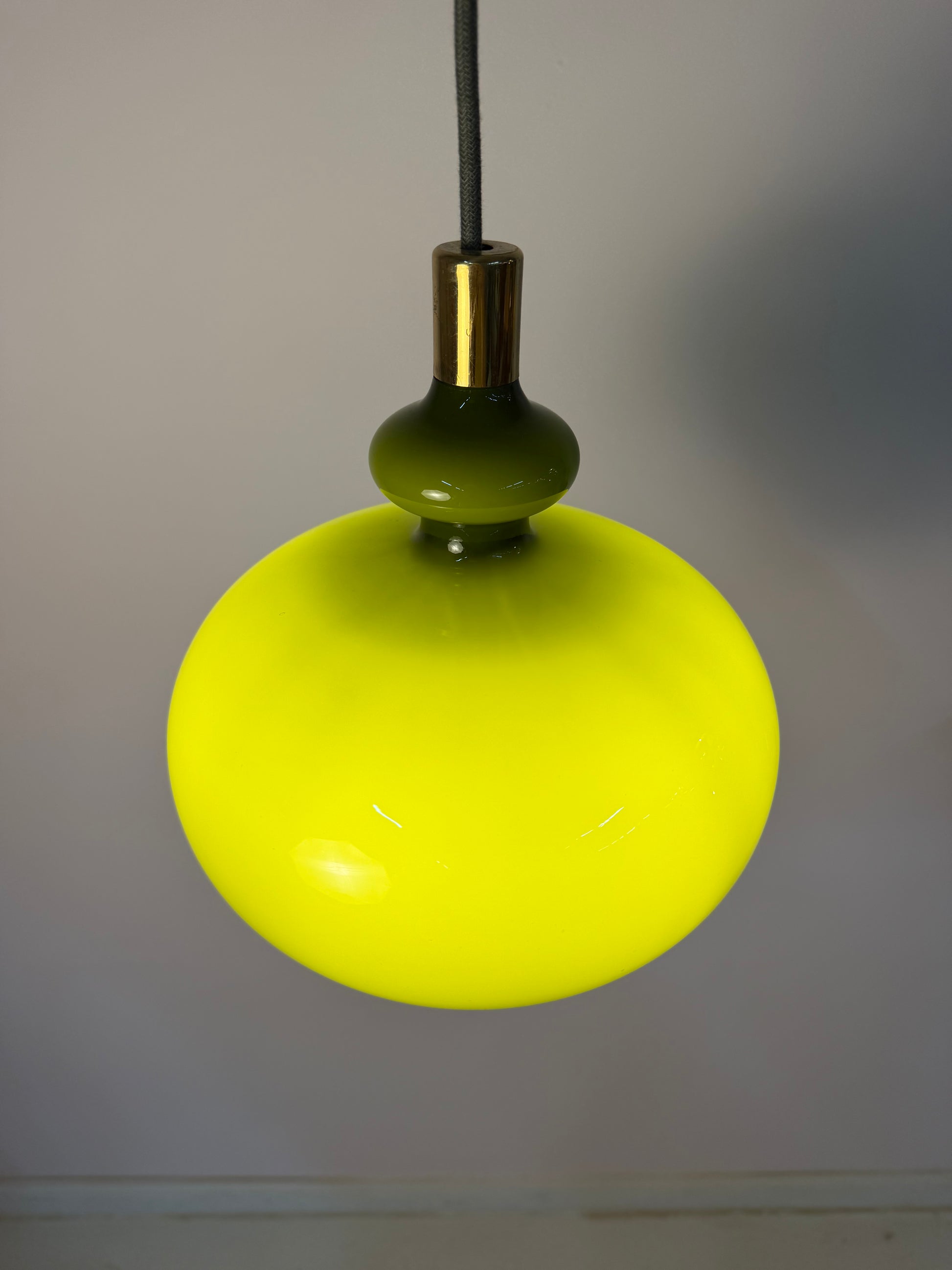 Hängelampe grün Glas von Hans-Agne Jakobsson für Staff
