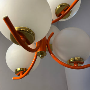 Kronleuchter weiß orange von Richard Essig