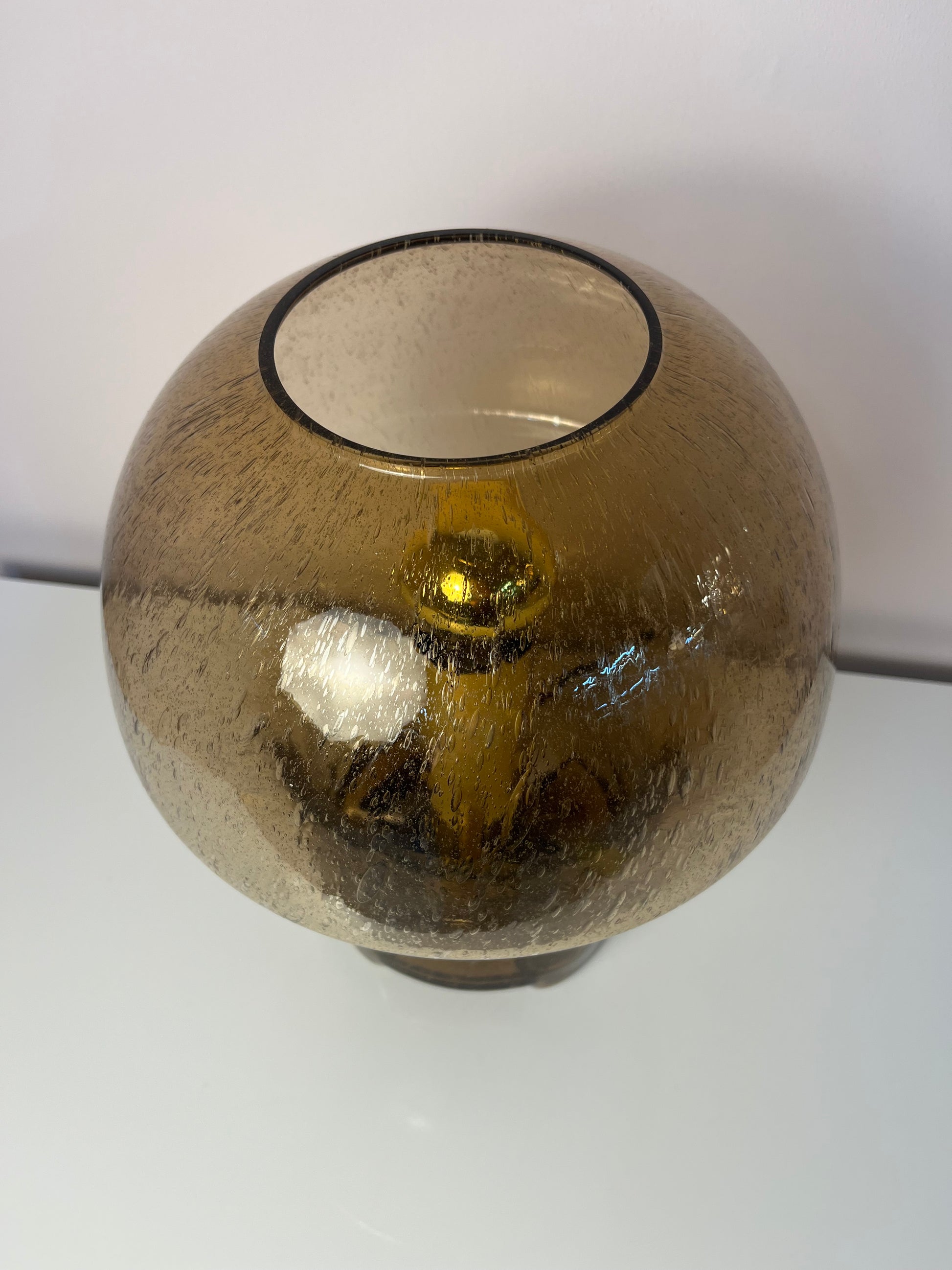 Pilzlampe braun Einschlussglas von Süssmuth Leuchten