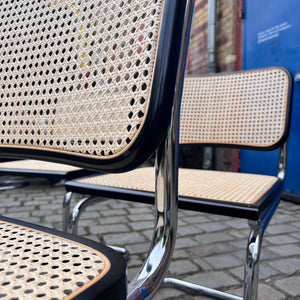 Set: 4x Freischwinger Wiener Geflecht