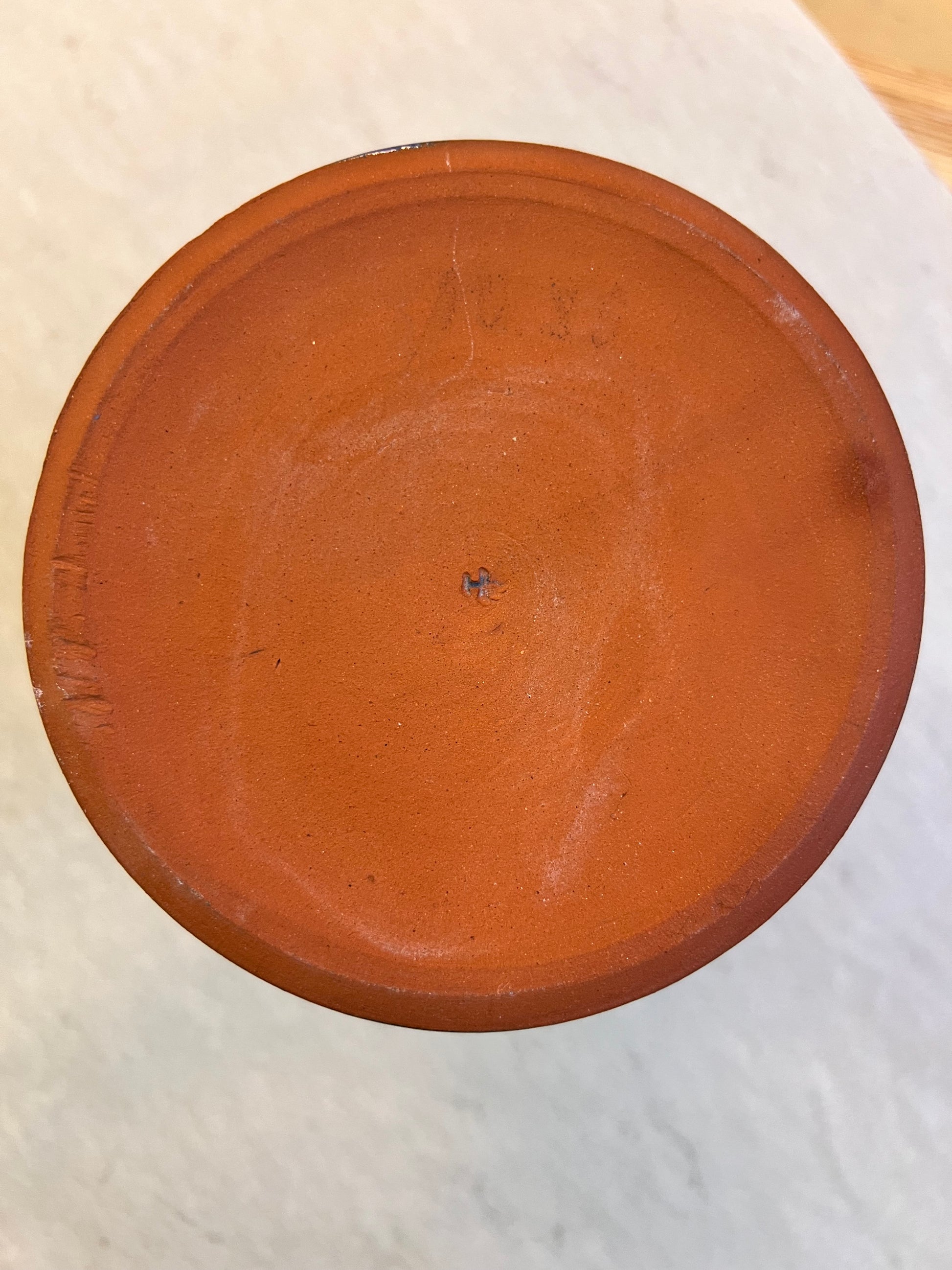 Vase blau Keramik von VEB Töpferhof Römhild DDR