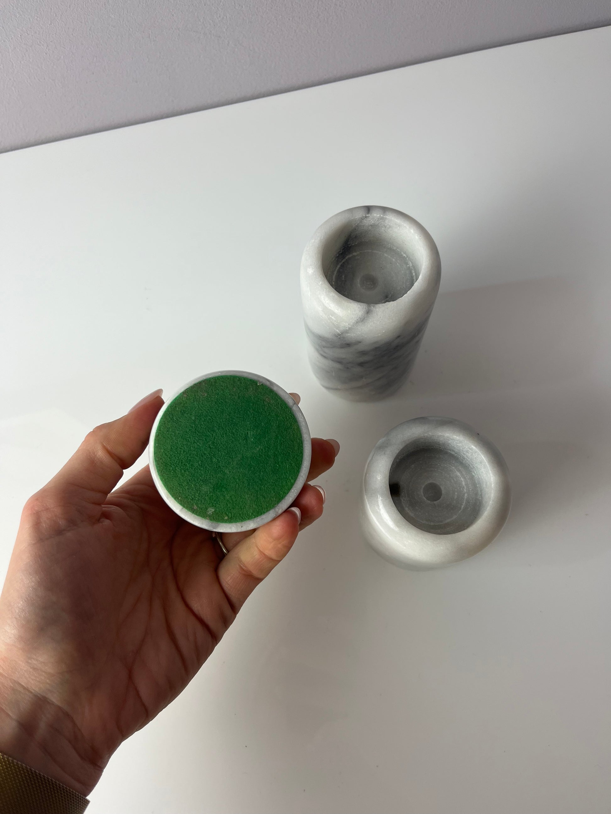 Set: Trio Kerzenständer Marmor