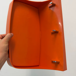 Wandregal orange Kunststoff mit Garderobenhaken