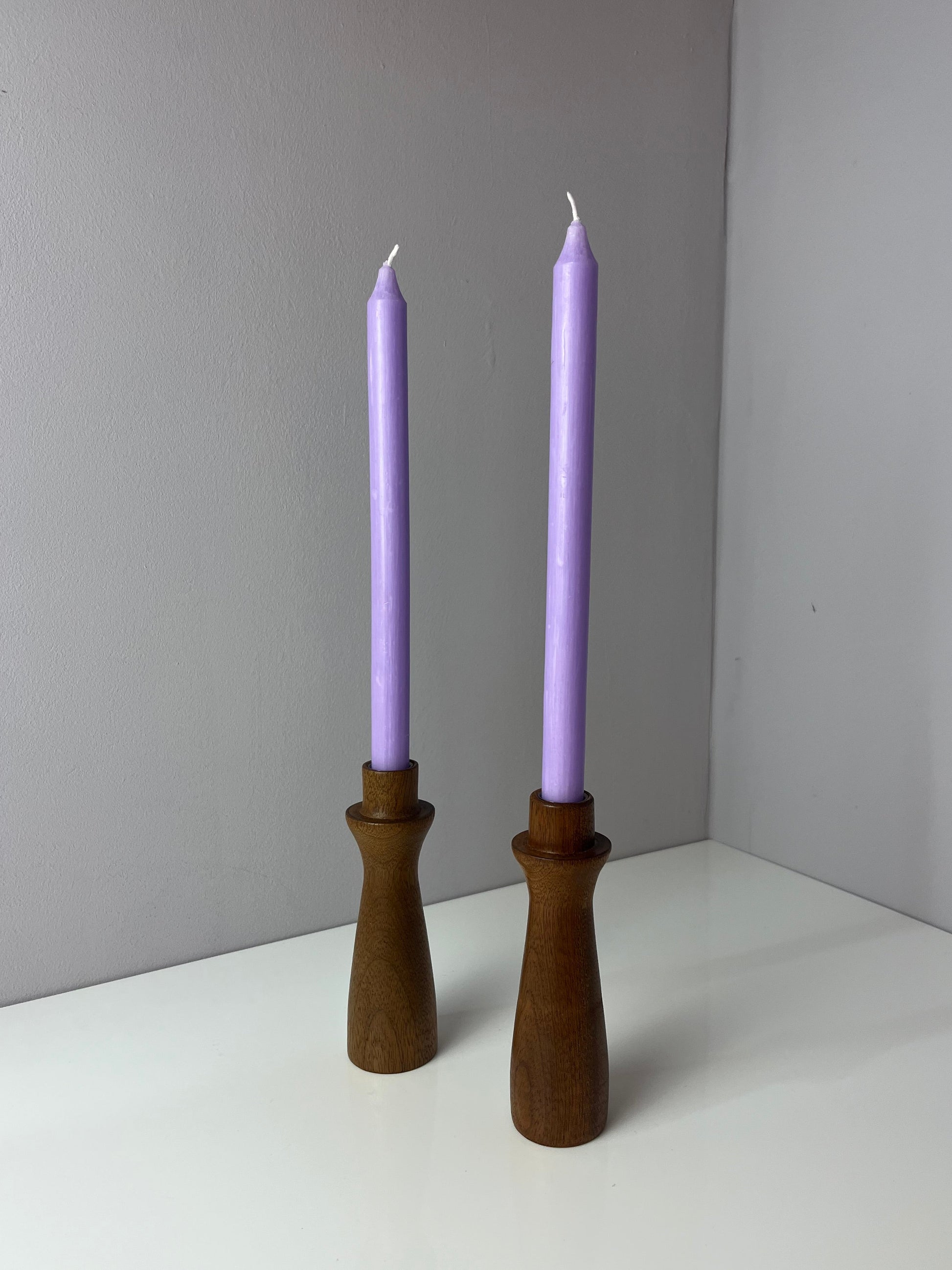 Set: 2x Kerzenständer Teak