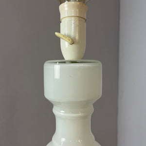 Tischlampe weiß Glas aus Dänemark