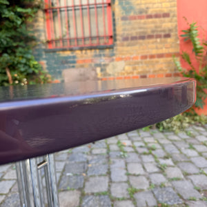 Runder Esstisch Aubergine Chrom
