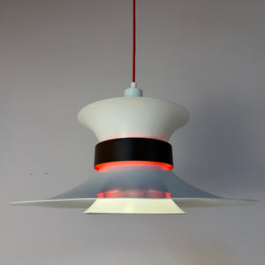 Lamellenlampe weiß schwarz von Bent Nordsted für Lyskaer Belysning
