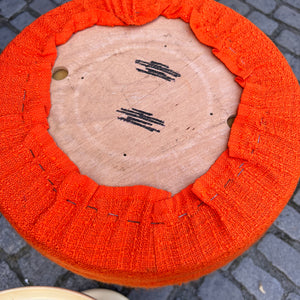 Barhocker creme orange von Friedrich Stuckenbröker für Lockhausen Plastik