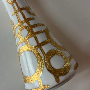 Vase weiß gold von Vera Kristansen für Lilien Porzellan