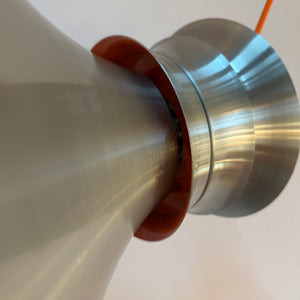 Hängelampe silber orange aus Dänemark