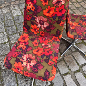Set: 2x Drehstuhl rot floral von EKA Wohnmöbel