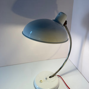 Schreibtischlampe weiß Metall von Helion - VEB Leuchtenbau Arnstadt