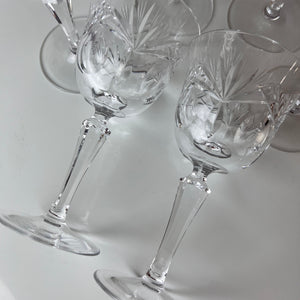 Set: 6x Weinglas Kristallglas