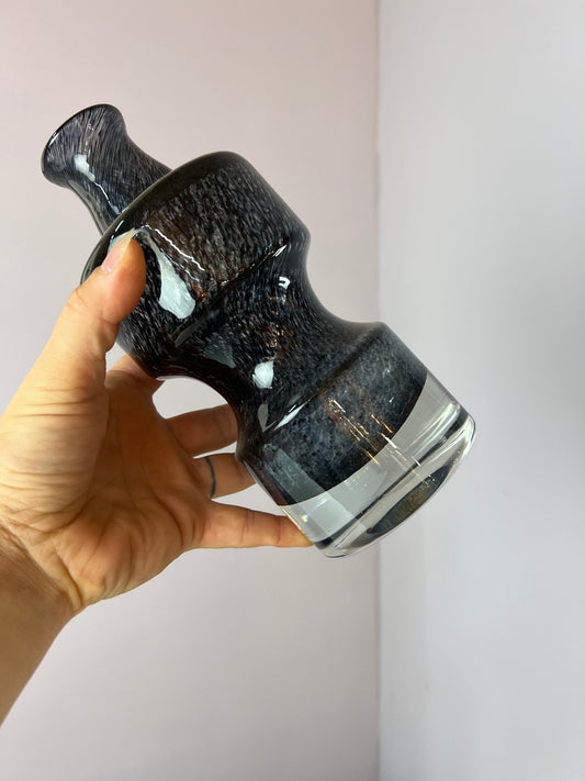 Vase grau von Bo Borgström für Åseda Glasbruk