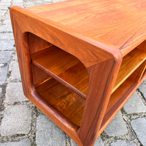 Rollwagen für Schallplatten Teak aus Dänemark