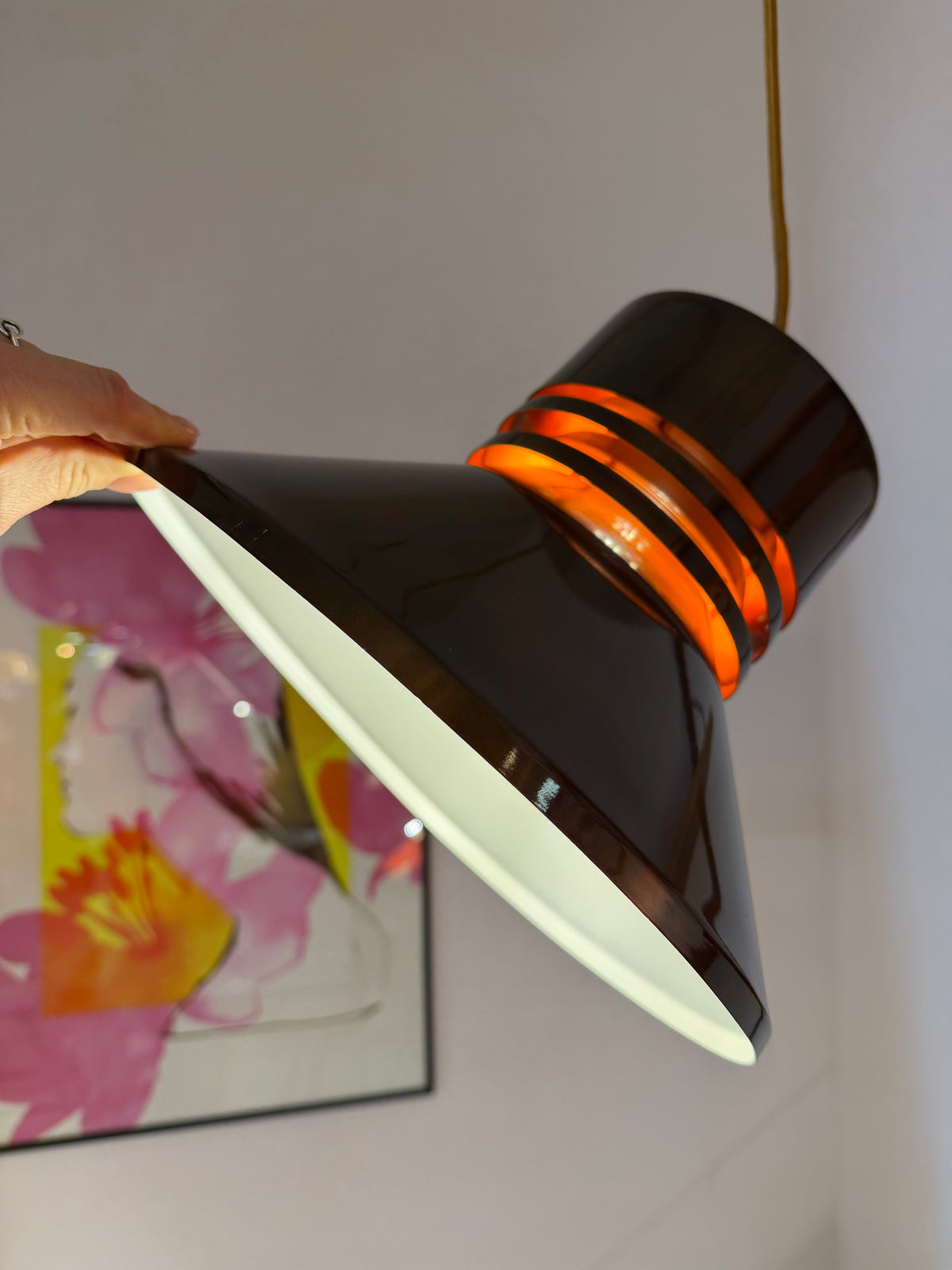 Hängelampe braun orange von Carl Thore