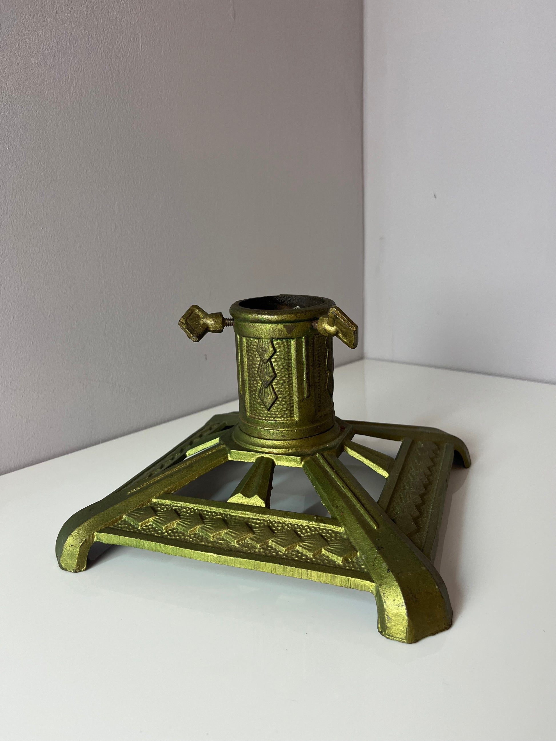 Tannenbaumständer grün Gusseisen