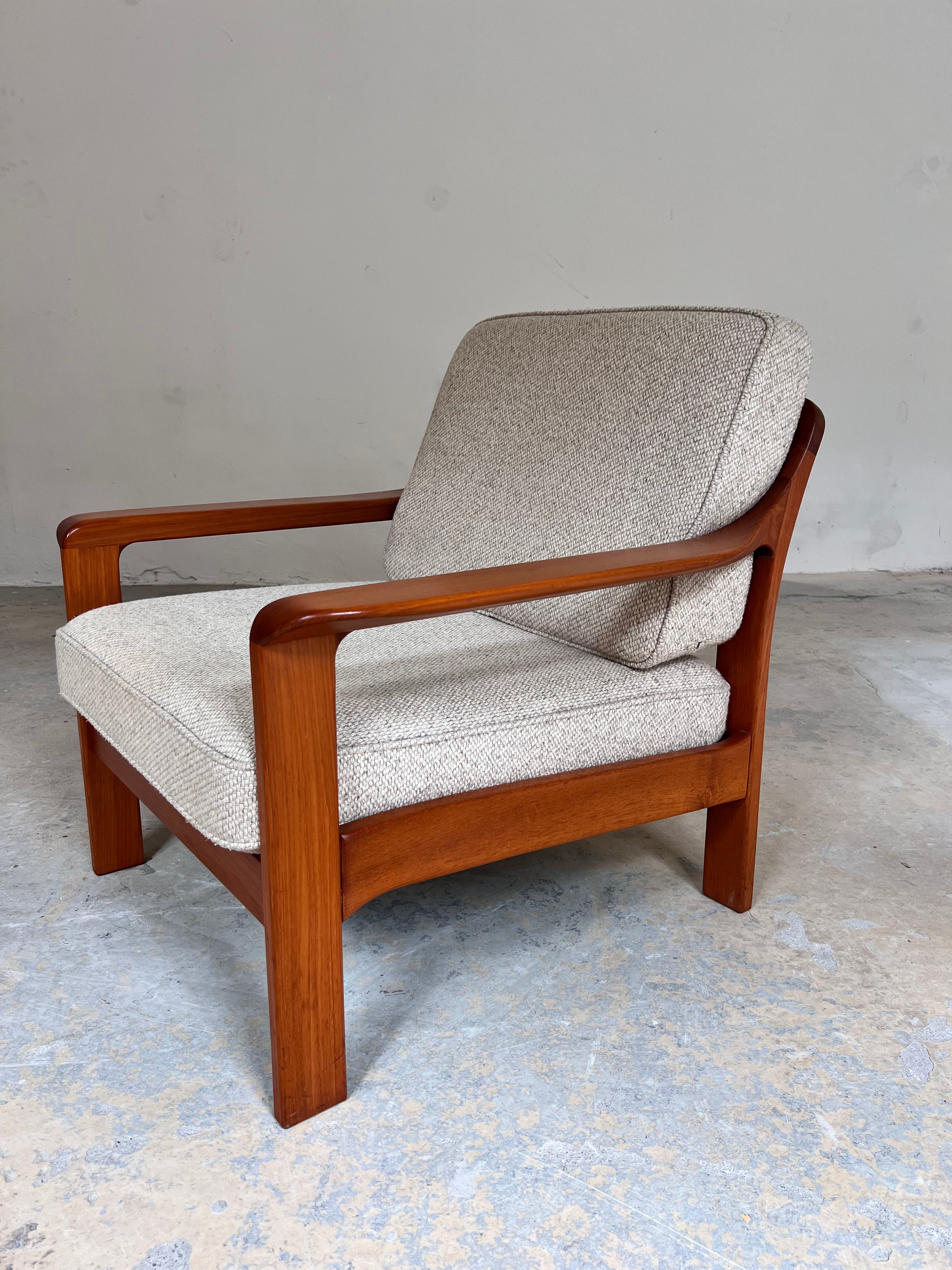 Sessel Teak & Wolle aus Dänemark