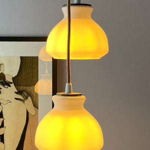 Hängelampe weiß Glas von Holmegaard