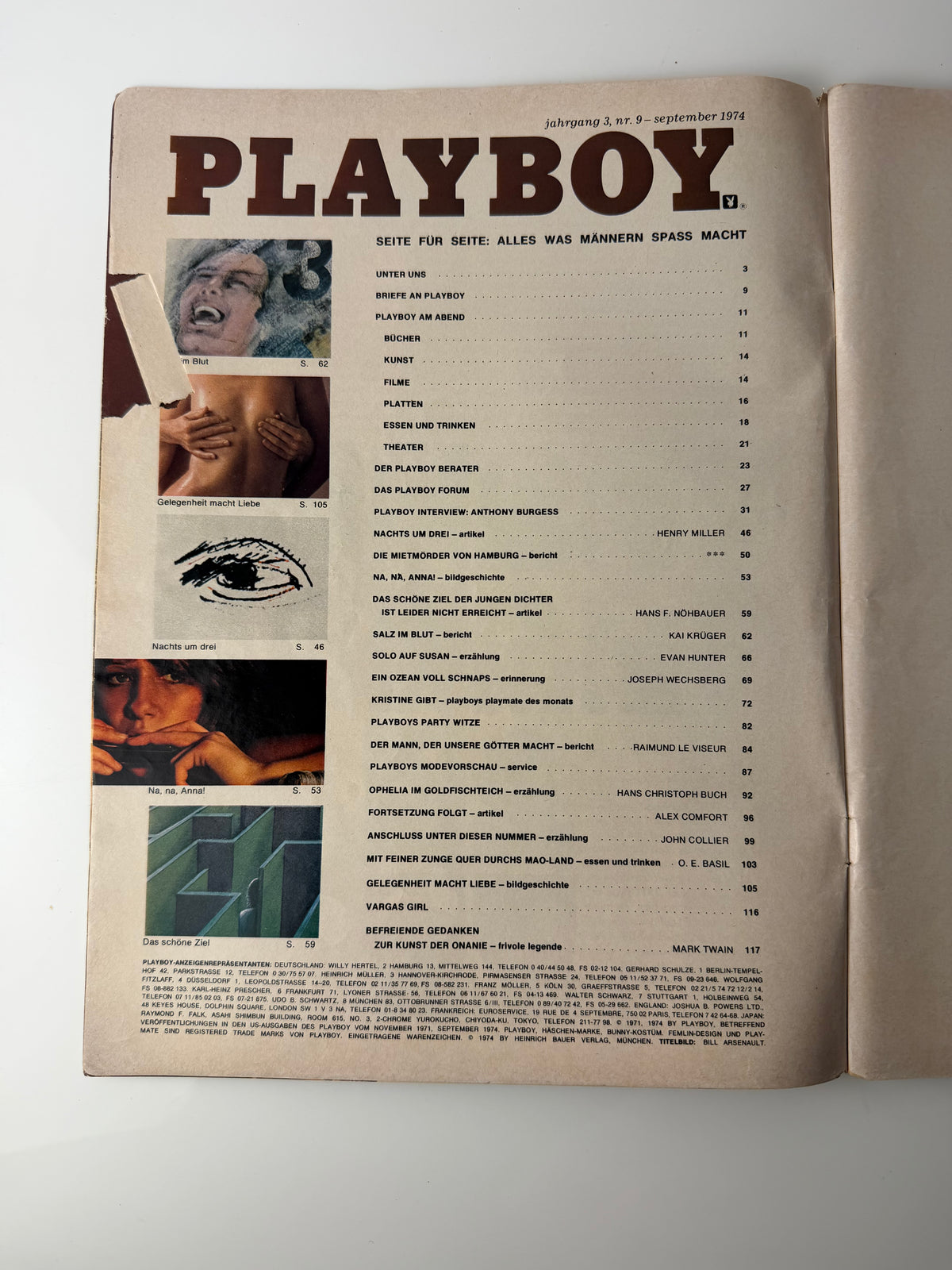 Playboy - Deutsche Ausgabe September 1974
