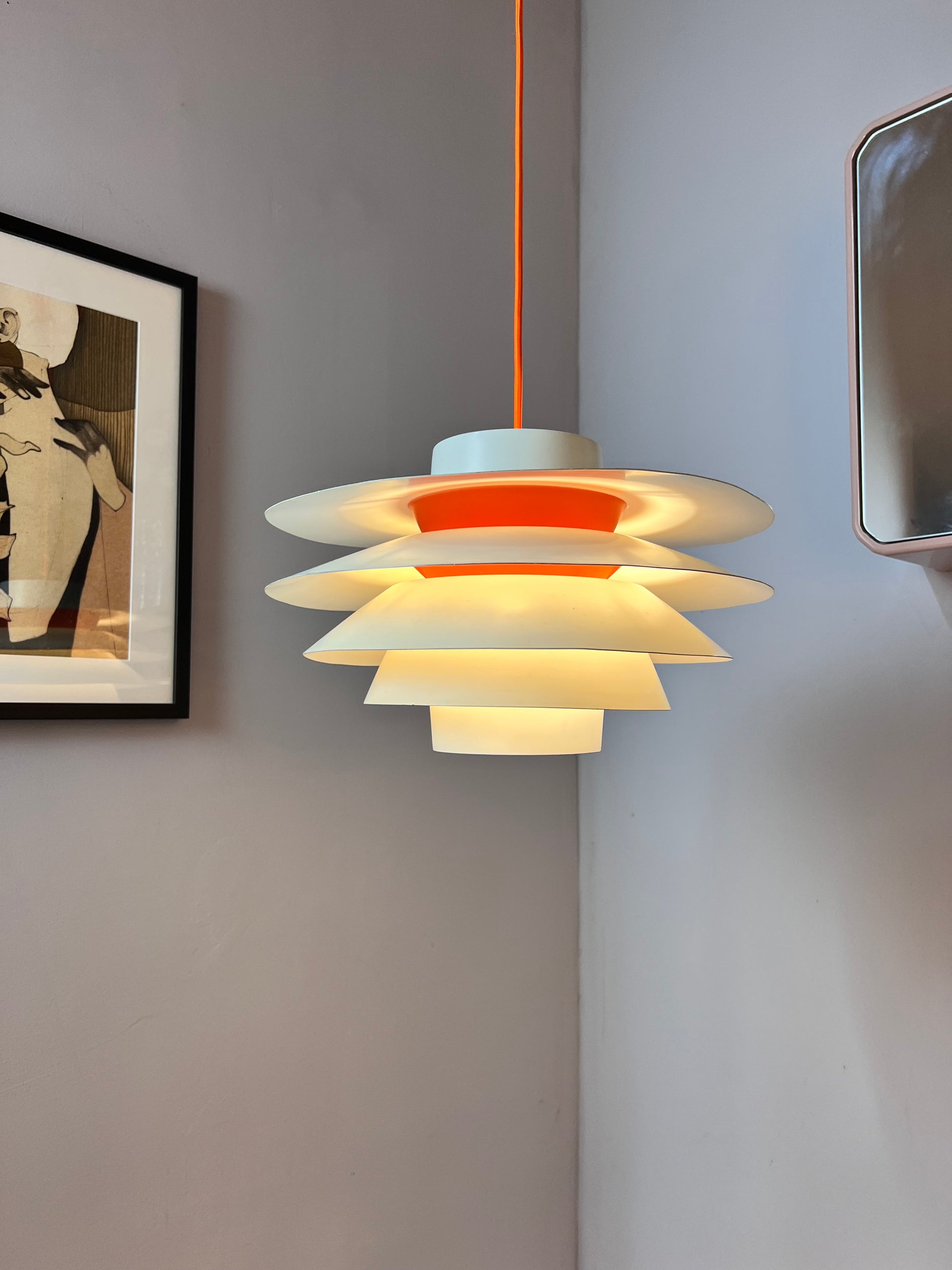 Hängelampe Verona von Svend Middelboe für Nordisk Solar