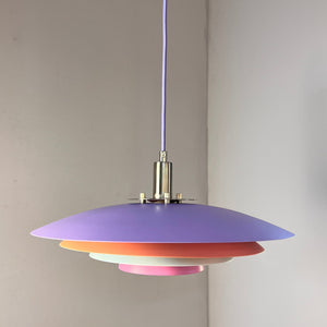 Lamellenlampe neu lackiert flieder peach pink aus Dänemark