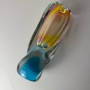 Vase Regenbogen Glas von Josef Rozinek für Borske Sklo