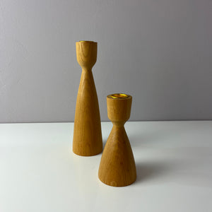 Set: 2x Kerzenständer Eiche