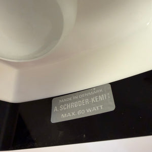 Hängelampe schwarz weiß von Bent Karlby für Schrøder-Kemi
