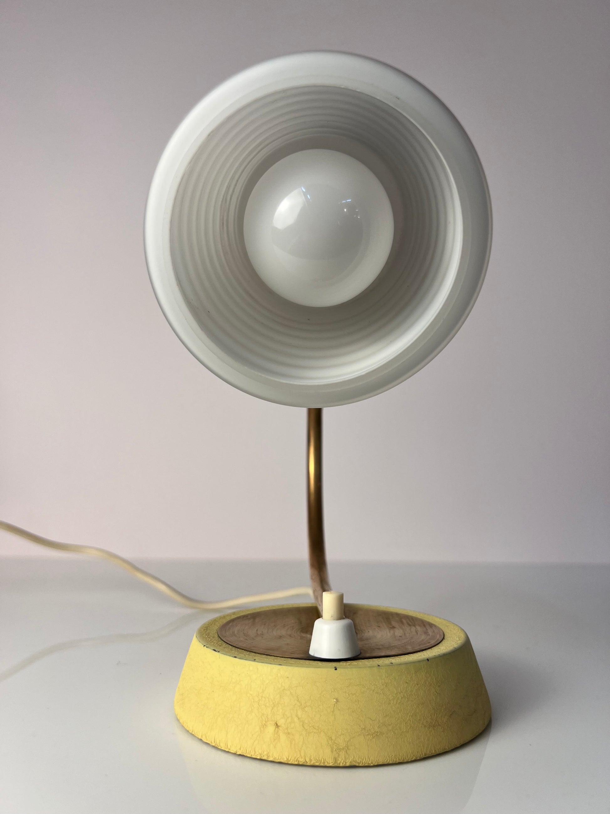 Schreibtischlampe Messing mit Glasschirm