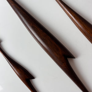 Set: Kranich Trio Teak Wandschmuck